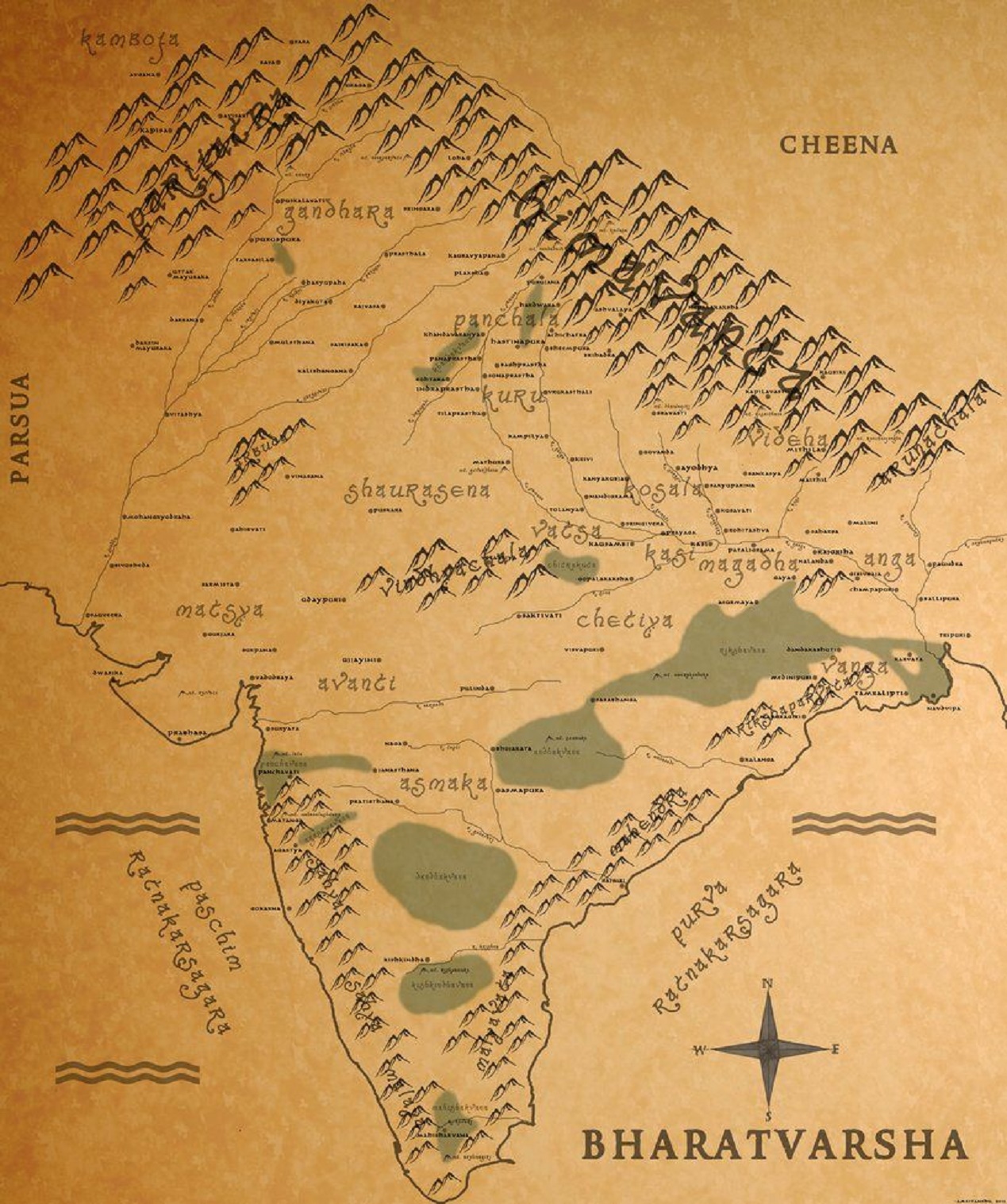 Bharat-varsa (Indien) ist das besondere Land.