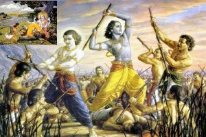 The withdrawal of the Yadu dynasty and Lord Krsna’s own disappearance from this earth were not material historical events.